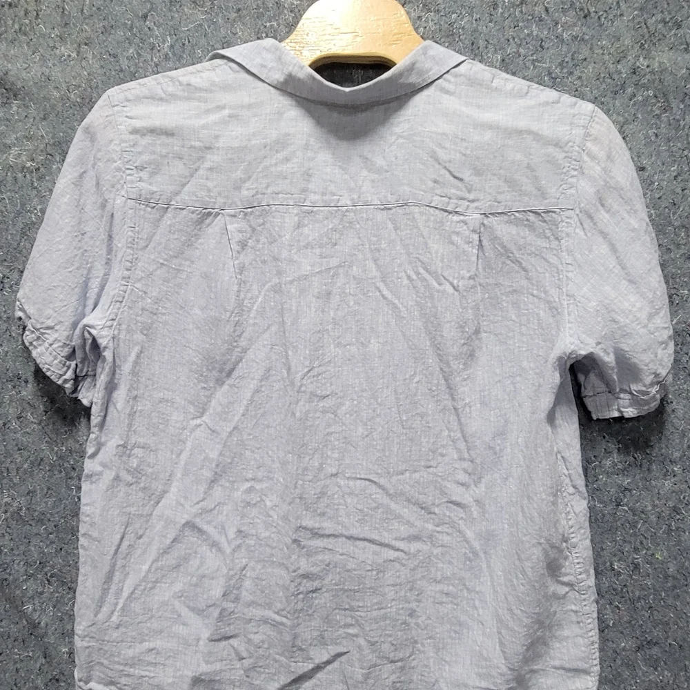 Rochester Men's Two-Tone Light Blue &‎ Green Short Sleeve Linen Shirt  Size XL